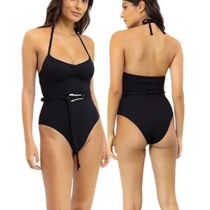 Revel Rey Solana One Piece Waffle Knit Swimsuit